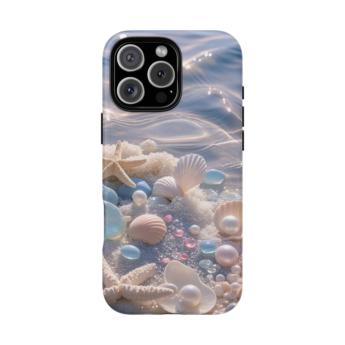Seashell Pearl Phone Case — Pastel Beach Protective Tough Case