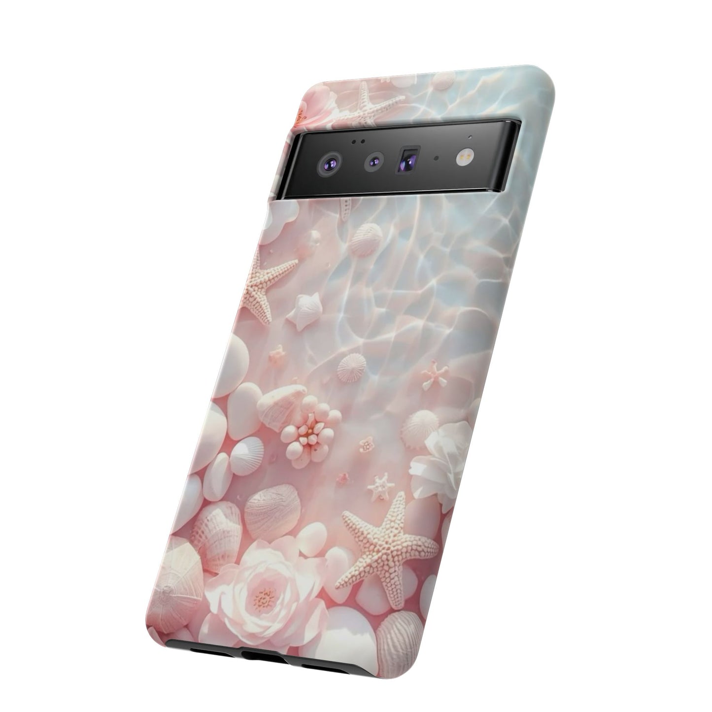 Phone Case — Pink Seashell Starfish Beach Waterproof Design
