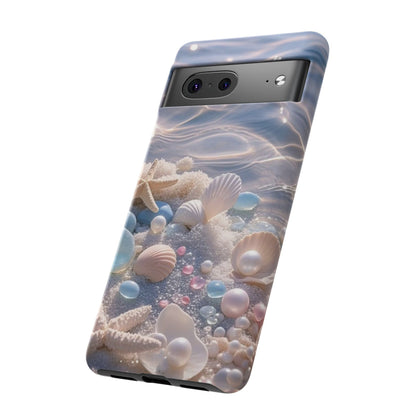 Seashell Pearl Phone Case — Pastel Beach Protective Tough Case