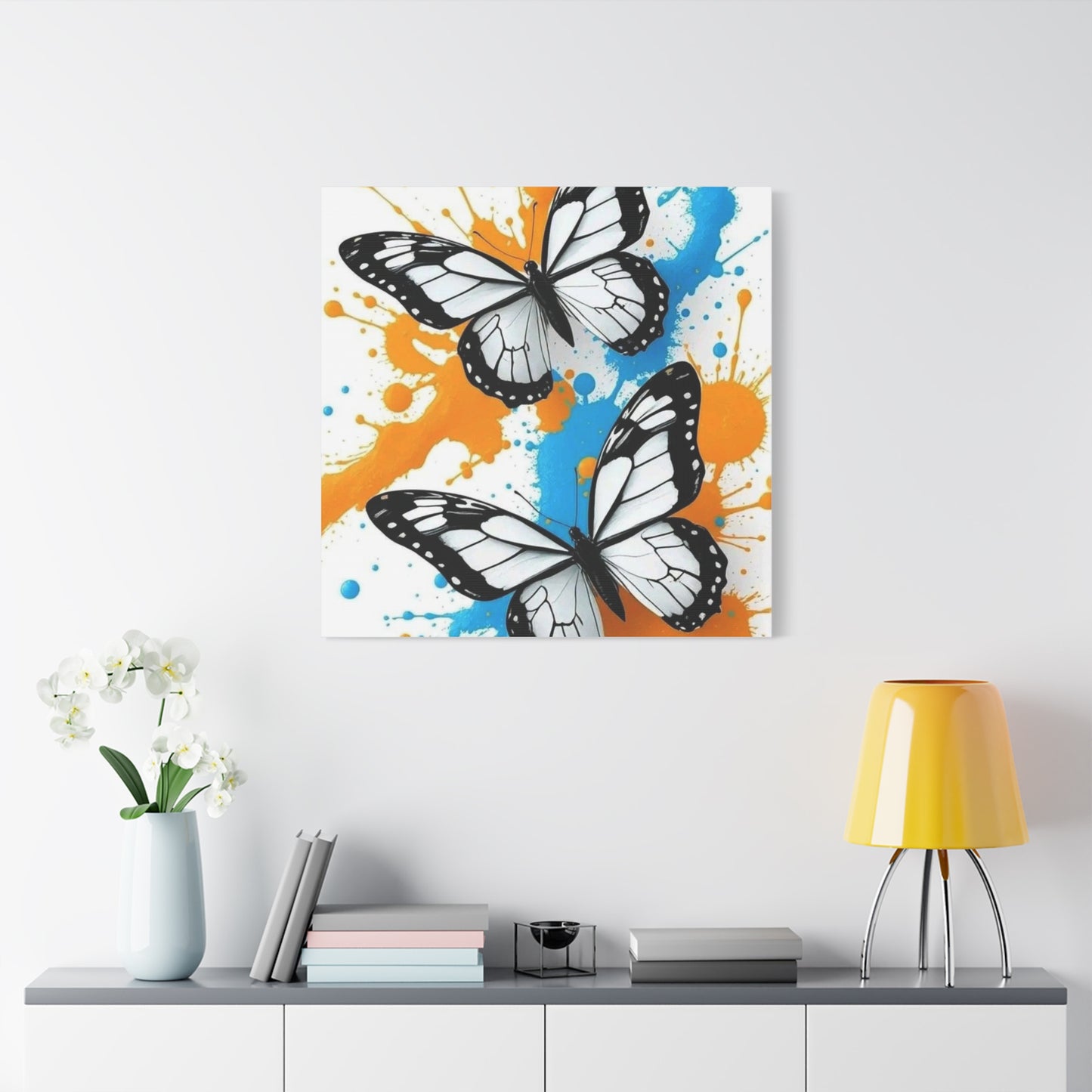 Butterfly Splash Canvas Wall Art — Matte Stretched Canvas