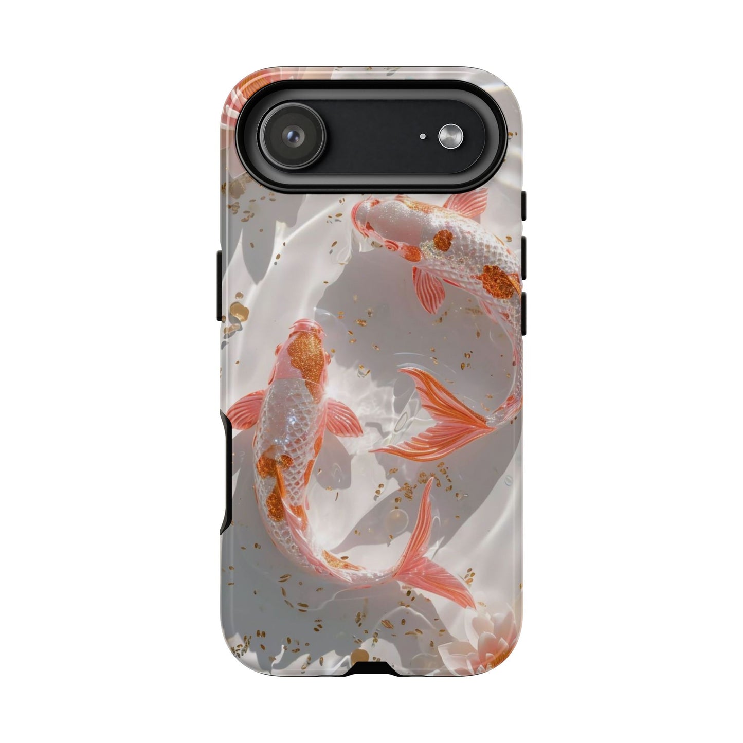 Koi Fish Phone Case "Serene Gold Fleck Watercolor"