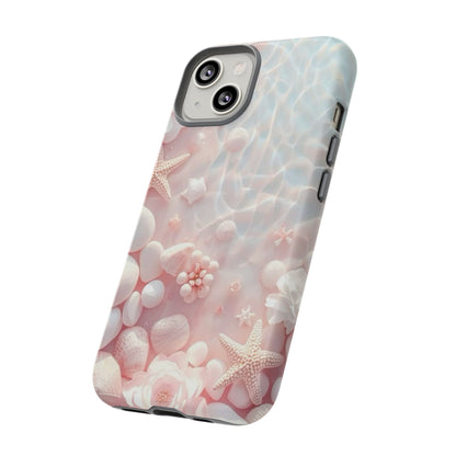 Phone Case — Pink Seashell Starfish Beach Waterproof Design