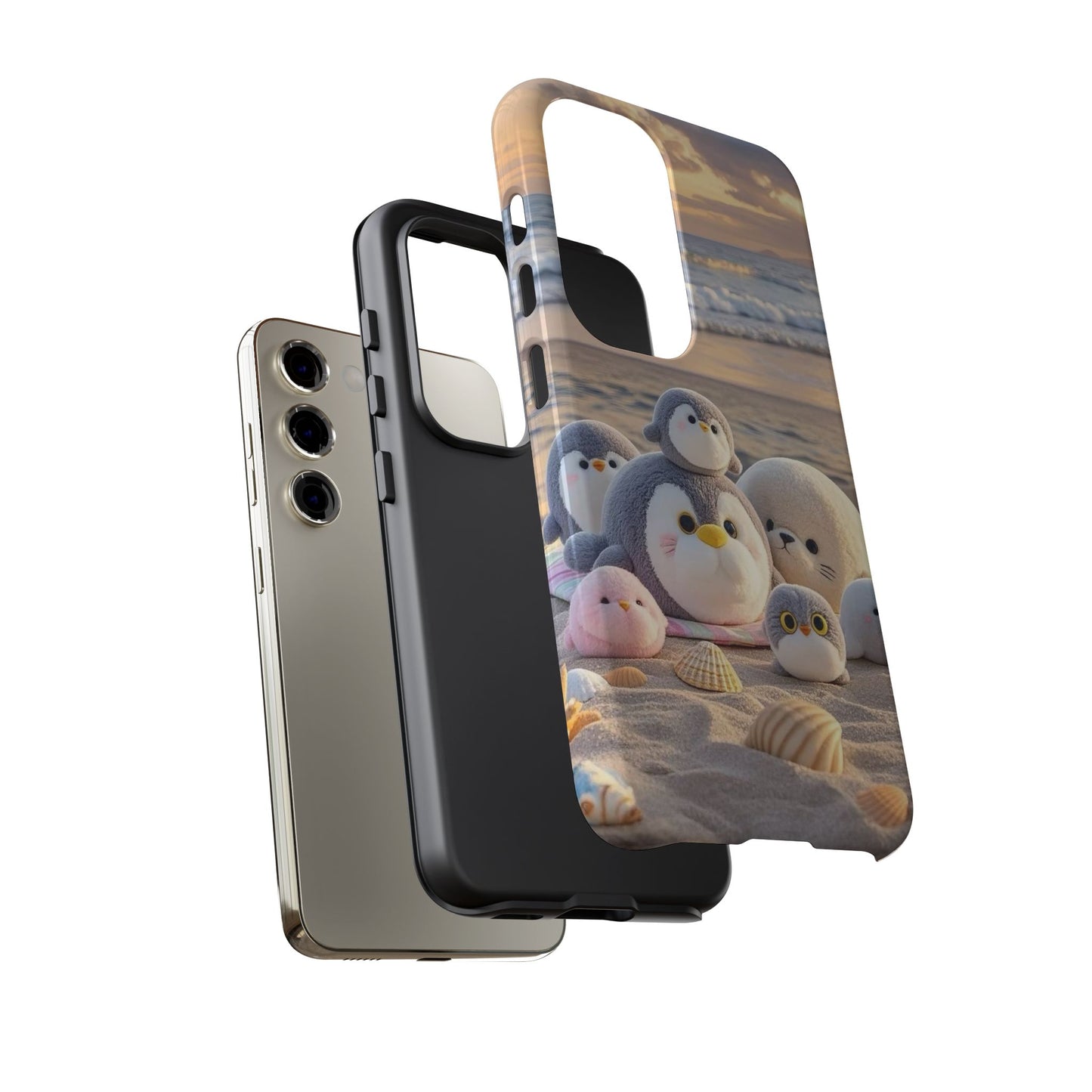 Cute Beach Penguin Phone Case "Kawaii Seaside Animal"