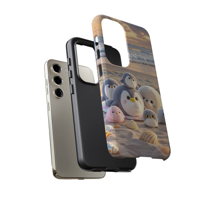 Cute Beach Penguin Phone Case "Kawaii Seaside Animal"