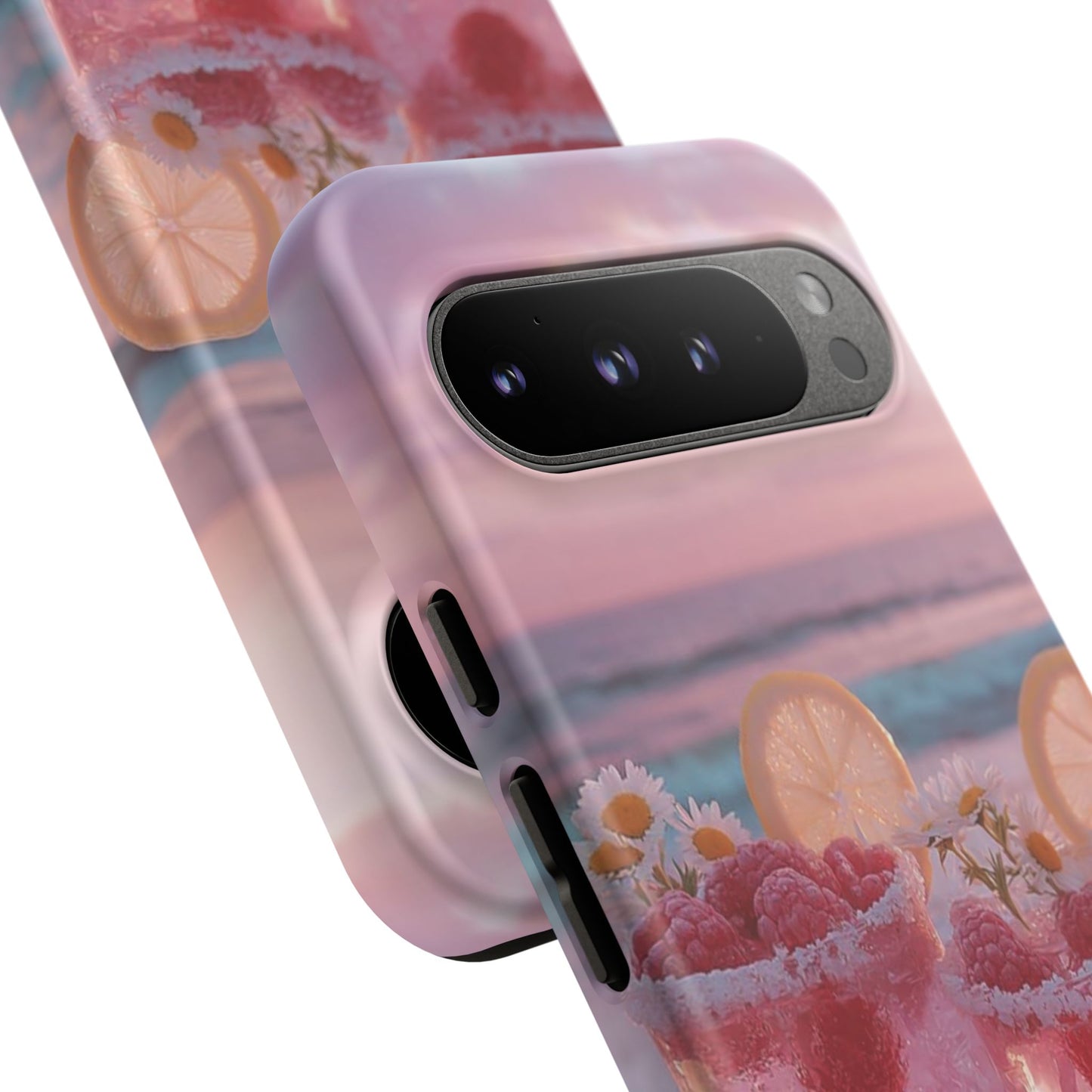 Pink Sunset Cocktail Phone Case — Beach Drink Protective Cover