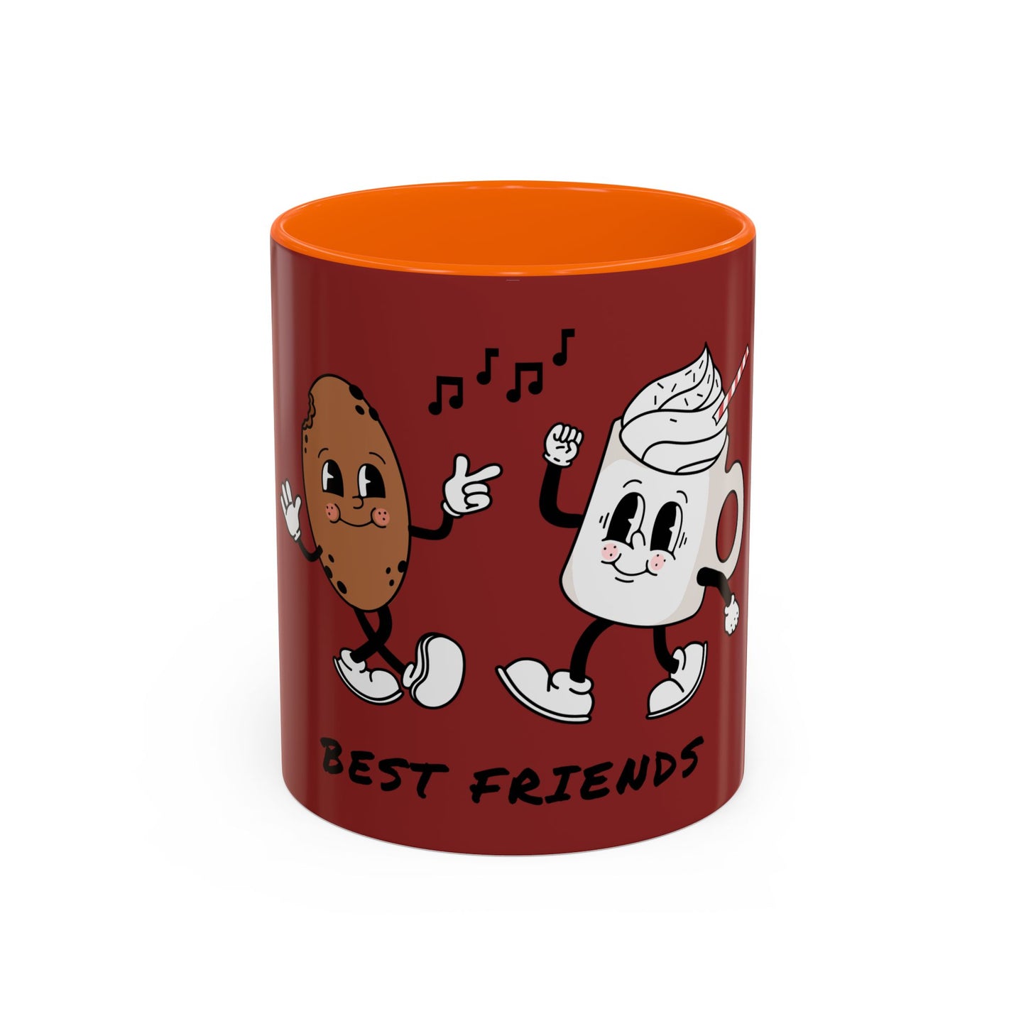 Best Friends Coffee Mug — Cute Cookie & Hot Cocoa Accent Mug (11/15oz)