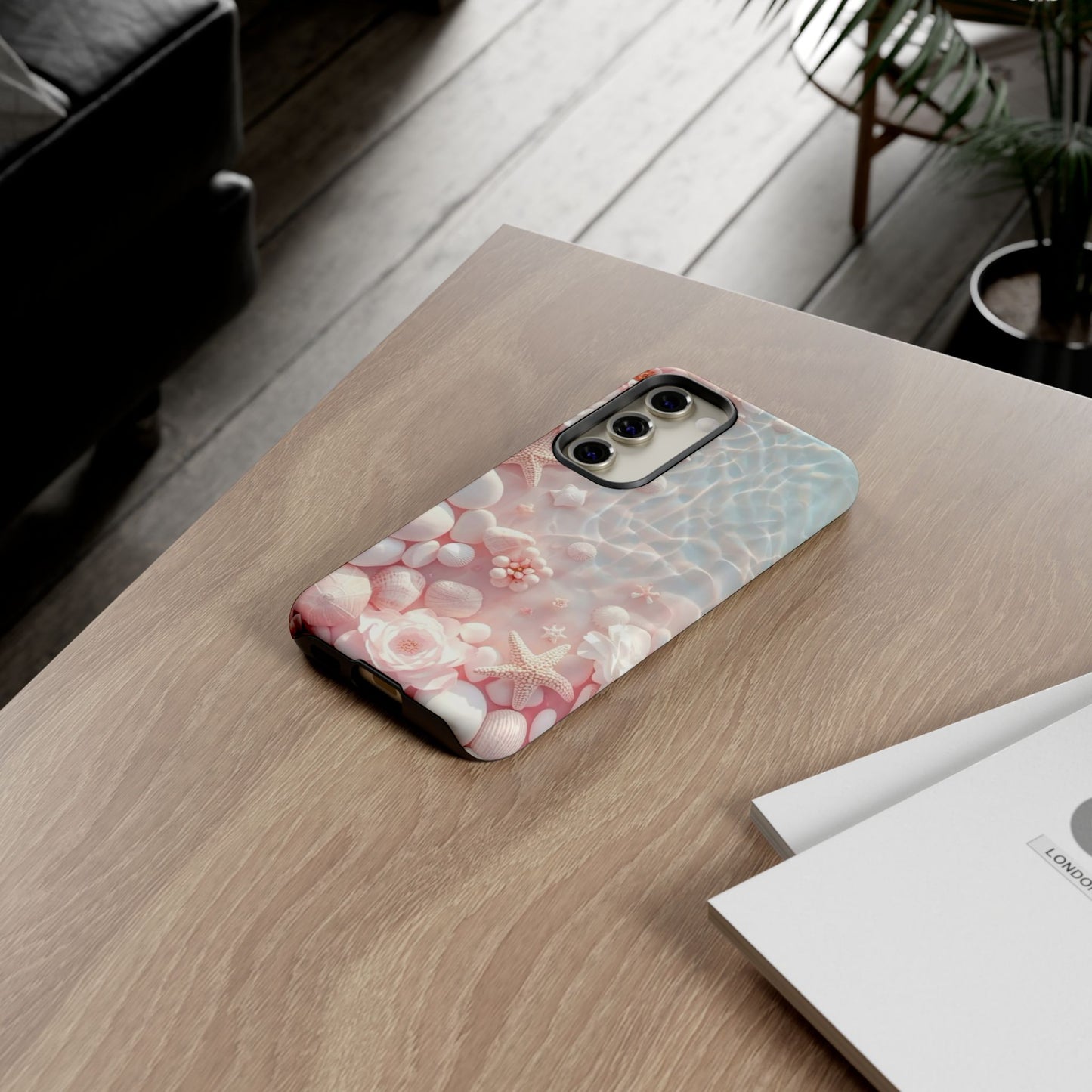 Tough Case - Pink Seashell Beach Phone Case