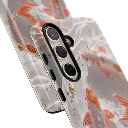 Koi Fish Phone Case "Serene Gold Fleck Watercolor"