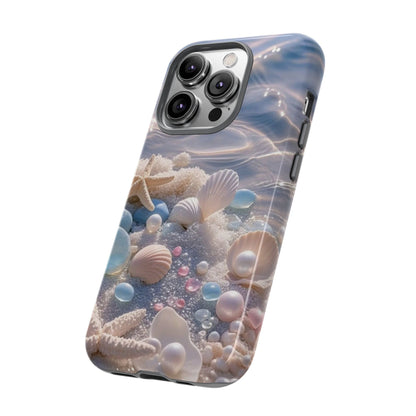 Seashell Pearl Phone Case — Pastel Beach Protective Tough Case