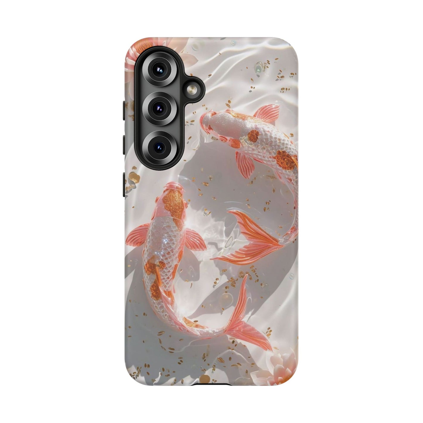 Koi Fish Phone Case "Serene Gold Fleck Watercolor"