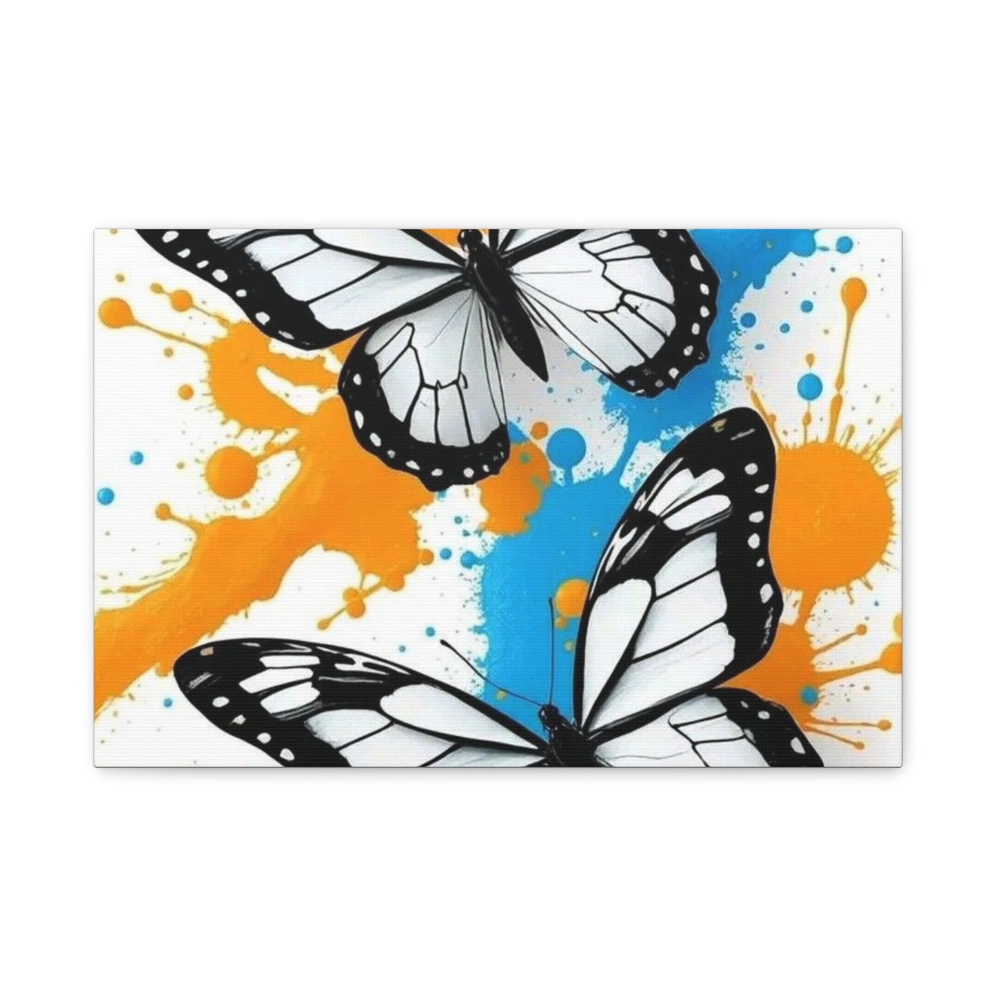 Butterfly Splash Canvas Wall Art — Matte Stretched Canvas