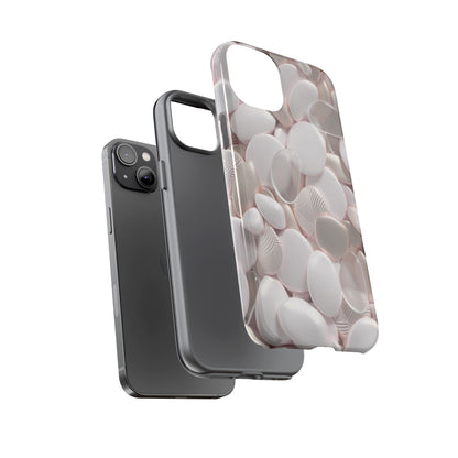 Phone Case – Soft Pink Pebble Pattern Protective Tough Case