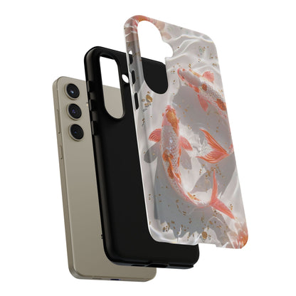 Koi Fish Phone Case "Serene Gold Fleck Watercolor"