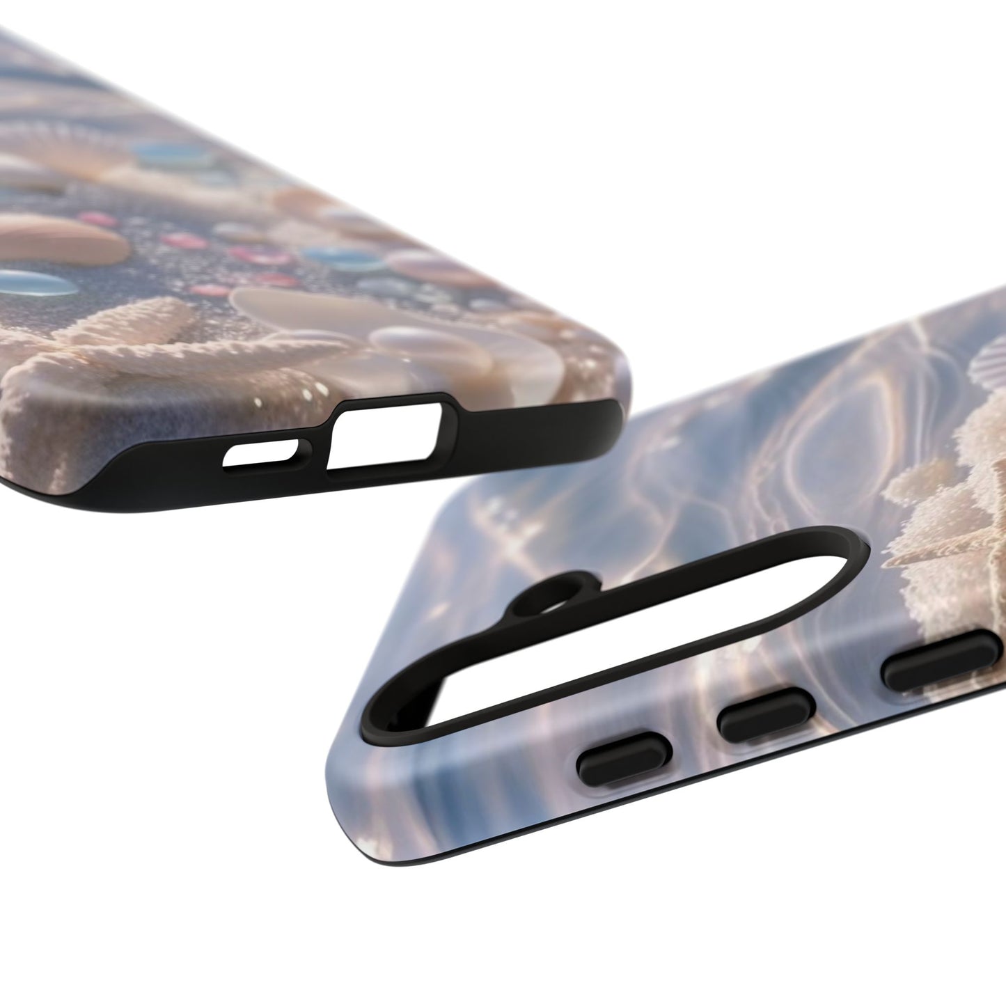 Tough Cases — Pastel Seashell Phone Case (Beach Shells, Pearls & Starfish)