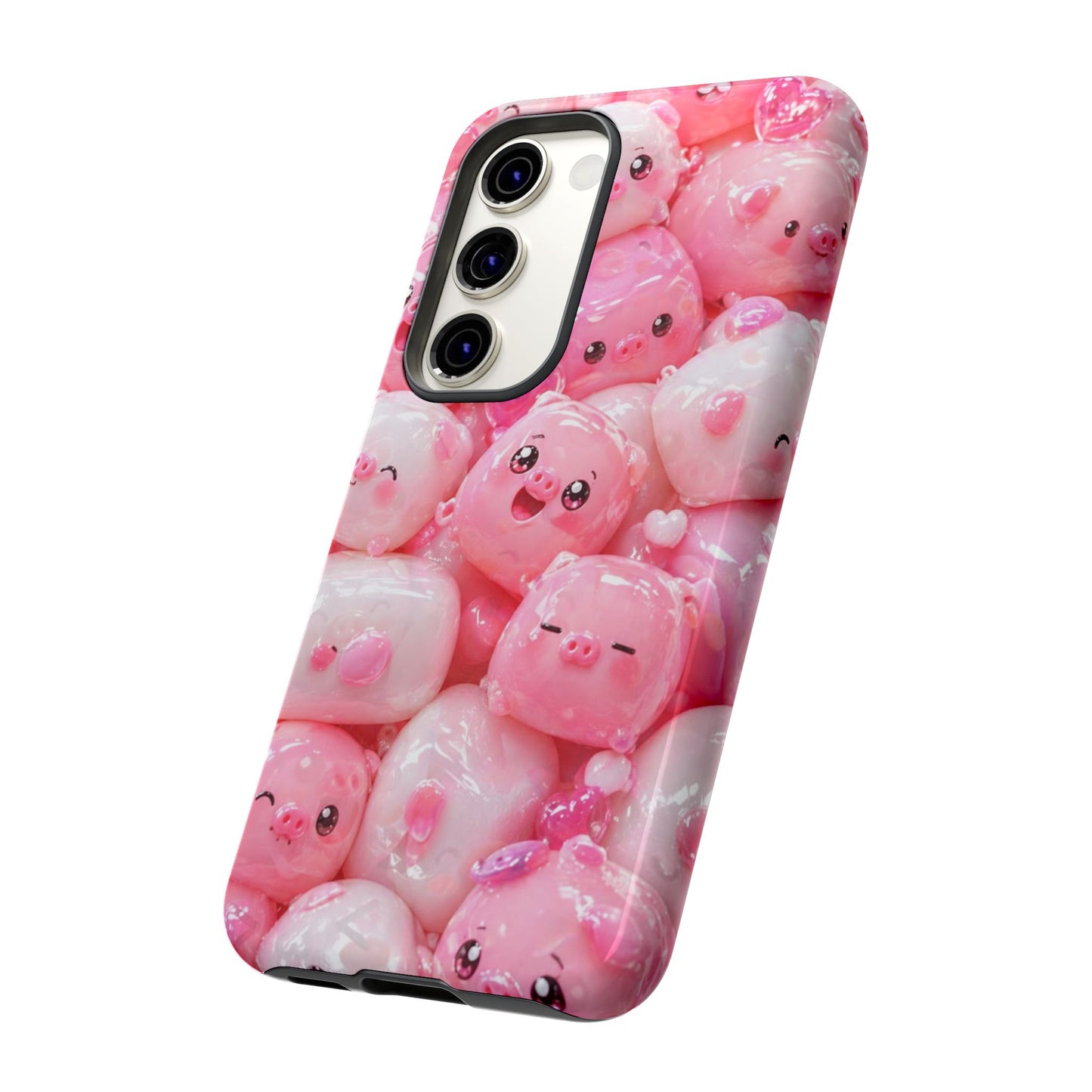 Cute Soft-Pink Character Protective Phone Case