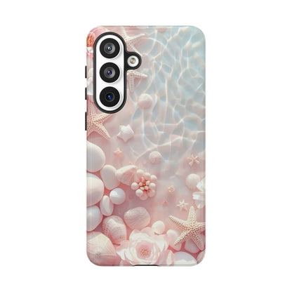 Phone Case — Pink Seashell Starfish Beach Waterproof Design