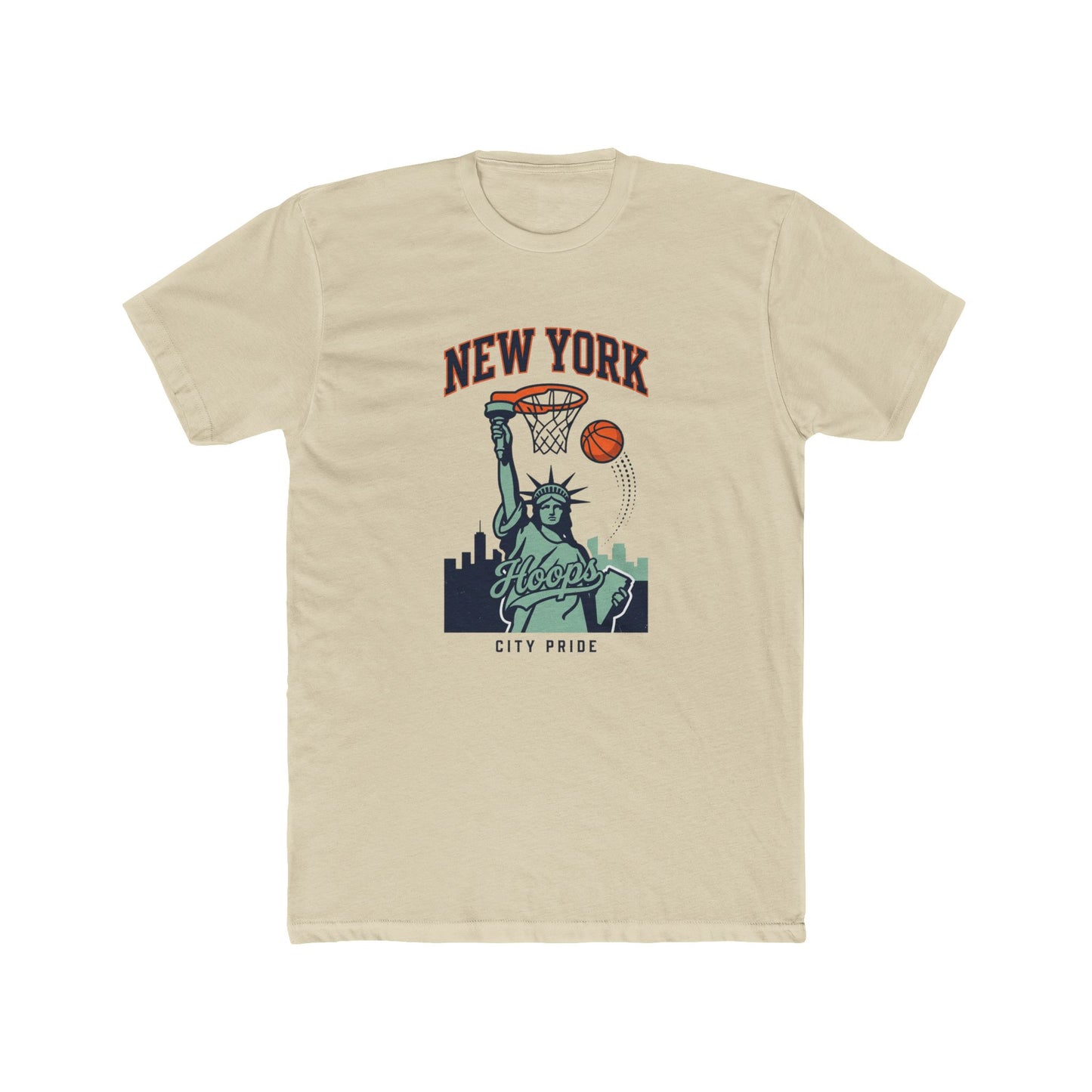 New York Hoops T-Shirt — Statue of Liberty Basketball City Pride Tee