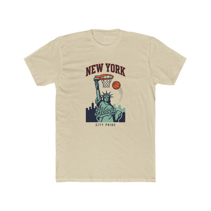 New York Hoops T-Shirt — Statue of Liberty Basketball City Pride Tee