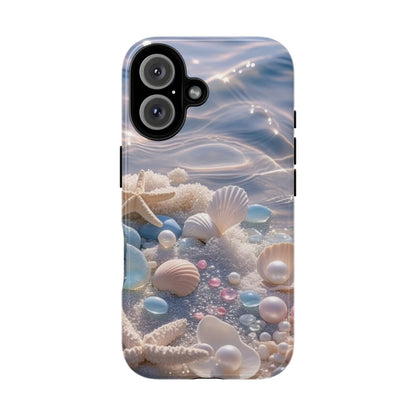 Seashell Pearl Phone Case — Pastel Beach Protective Tough Case