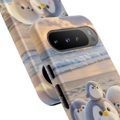 Cute Plush Penguins Beach Phone Case