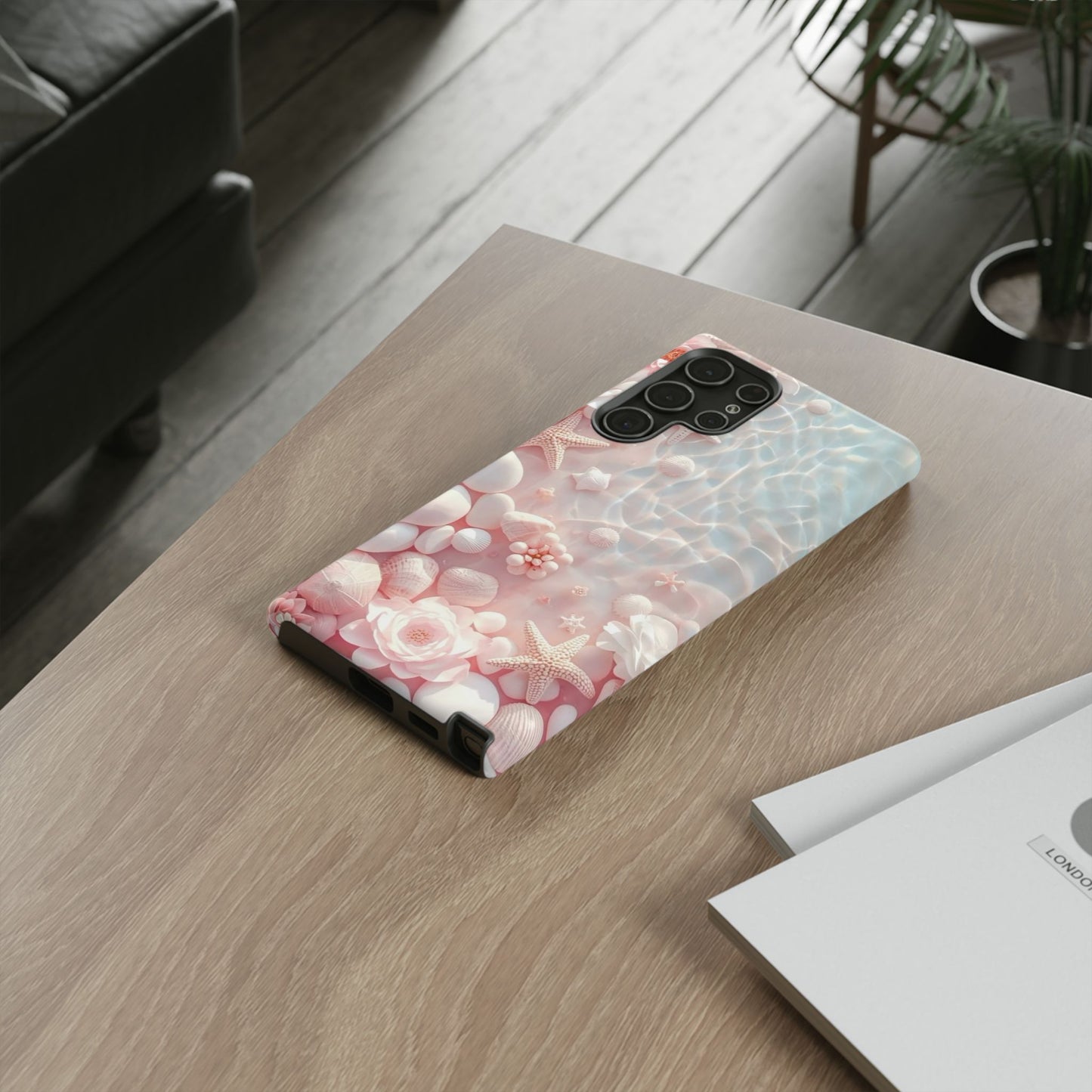 Tough Case - Pink Seashell Beach Phone Case