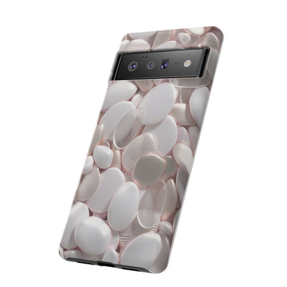 Phone Case – Soft Pink Pebble Pattern Protective Tough Case