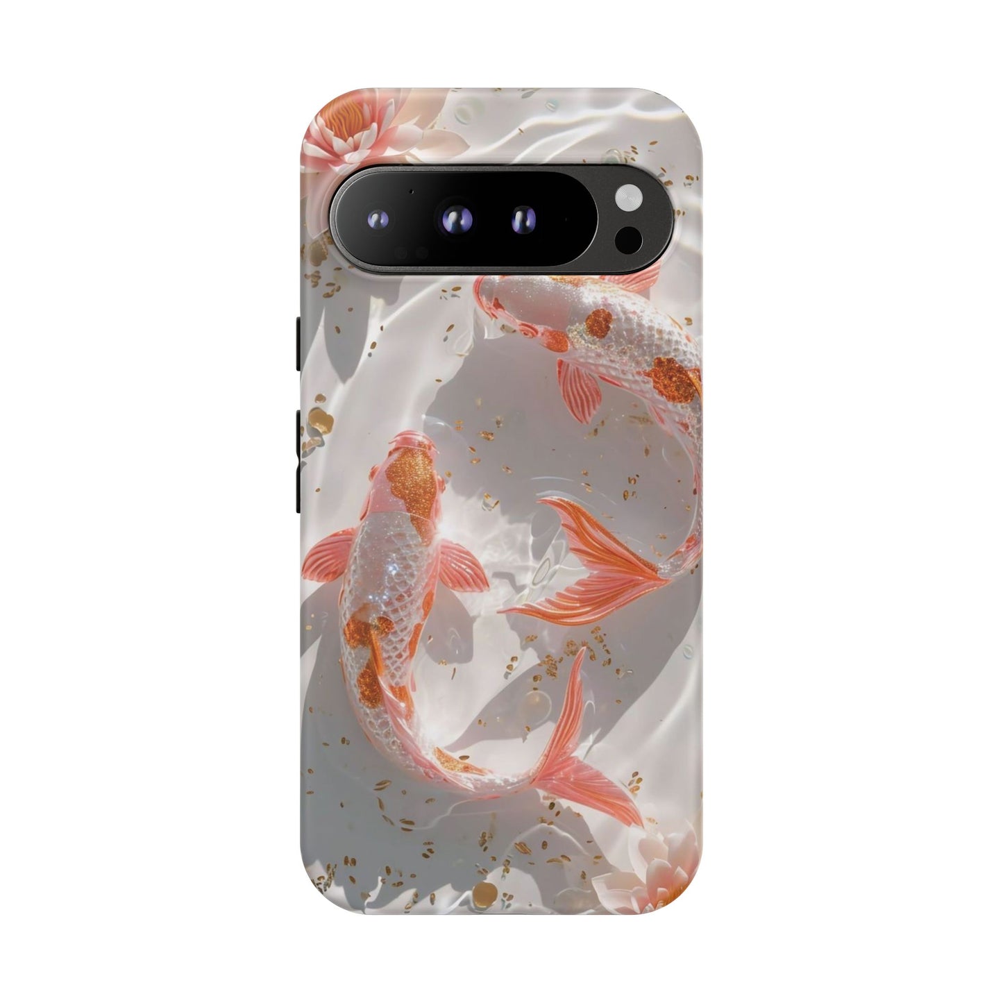 Koi Fish Phone Case "Serene Gold Fleck Watercolor"