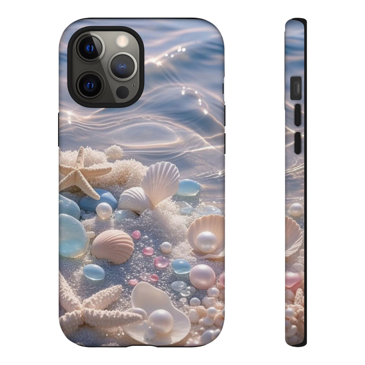 Seashell Pearl Phone Case — Pastel Beach Protective Tough Case