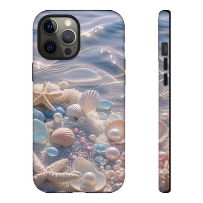 Seashell Pearl Phone Case — Pastel Beach Protective Tough Case