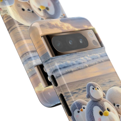 Cute Plush Penguins Beach Phone Case