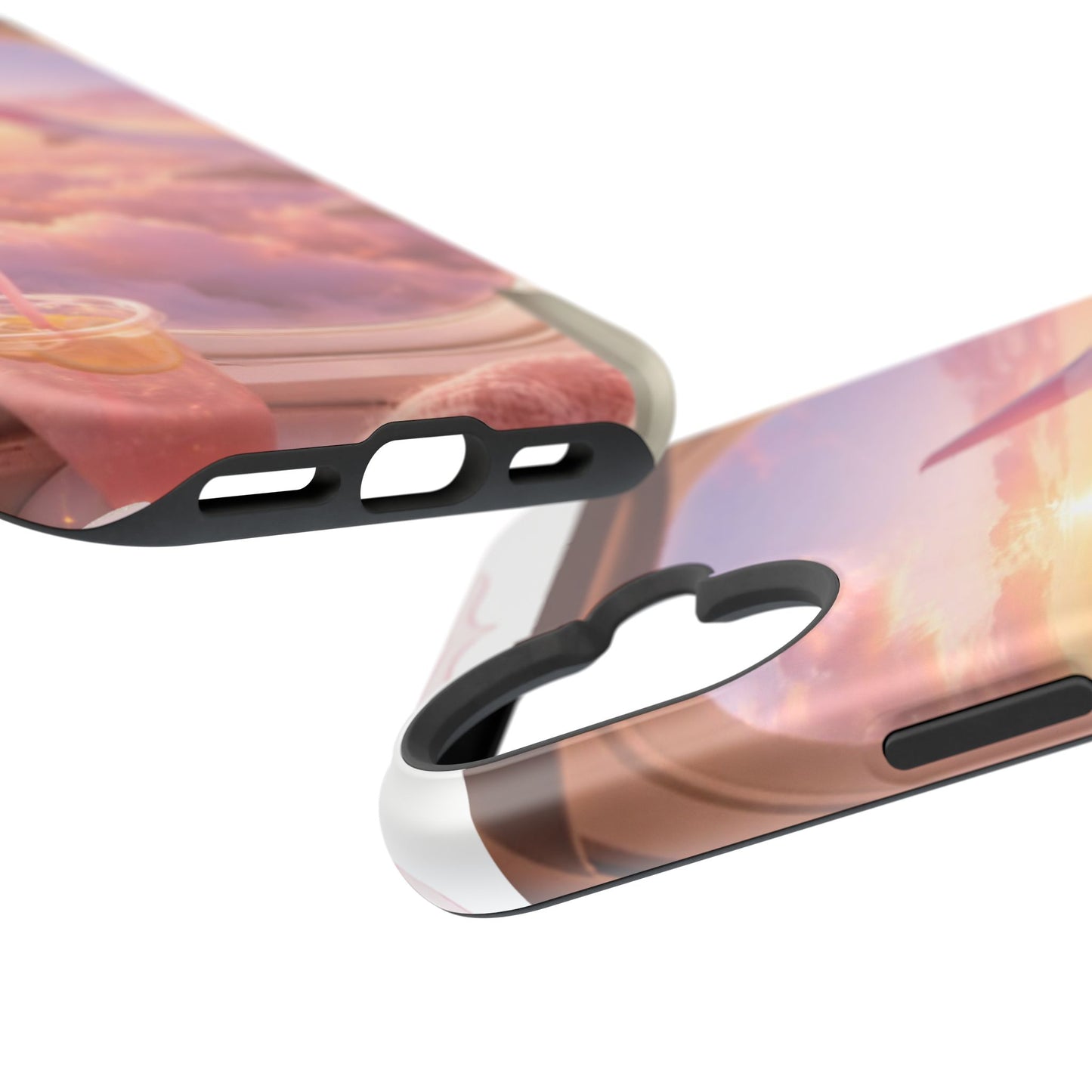 iPhone Magnetic Case "Airplane Window Sunset Travel"