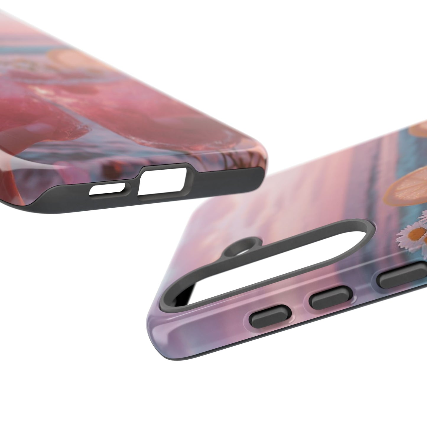 Pink Sunset Cocktail Phone Case — Beach Drink Protective Cover