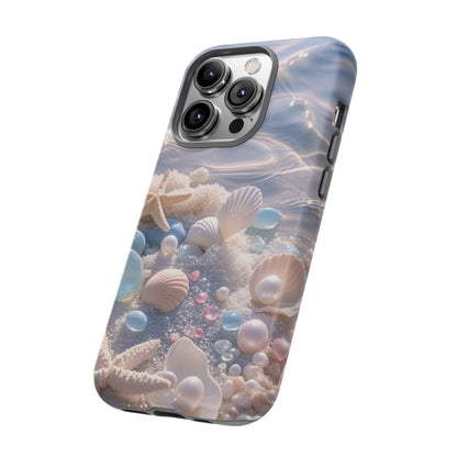 Seashell Pearl Phone Case — Pastel Beach Protective Tough Case
