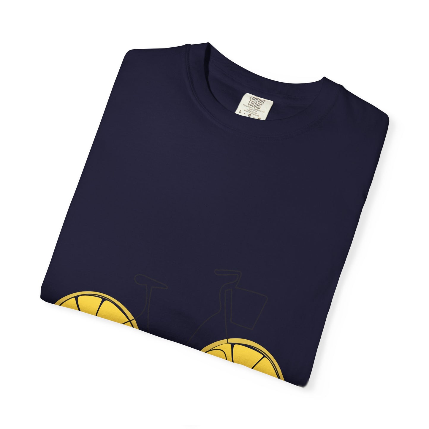 Lemon Wheel Bike T-Shirt — Citrus Bicycle Graphic  Coton Tee