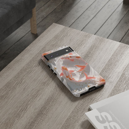 Koi Fish Phone Case "Serene Gold Fleck Watercolor"