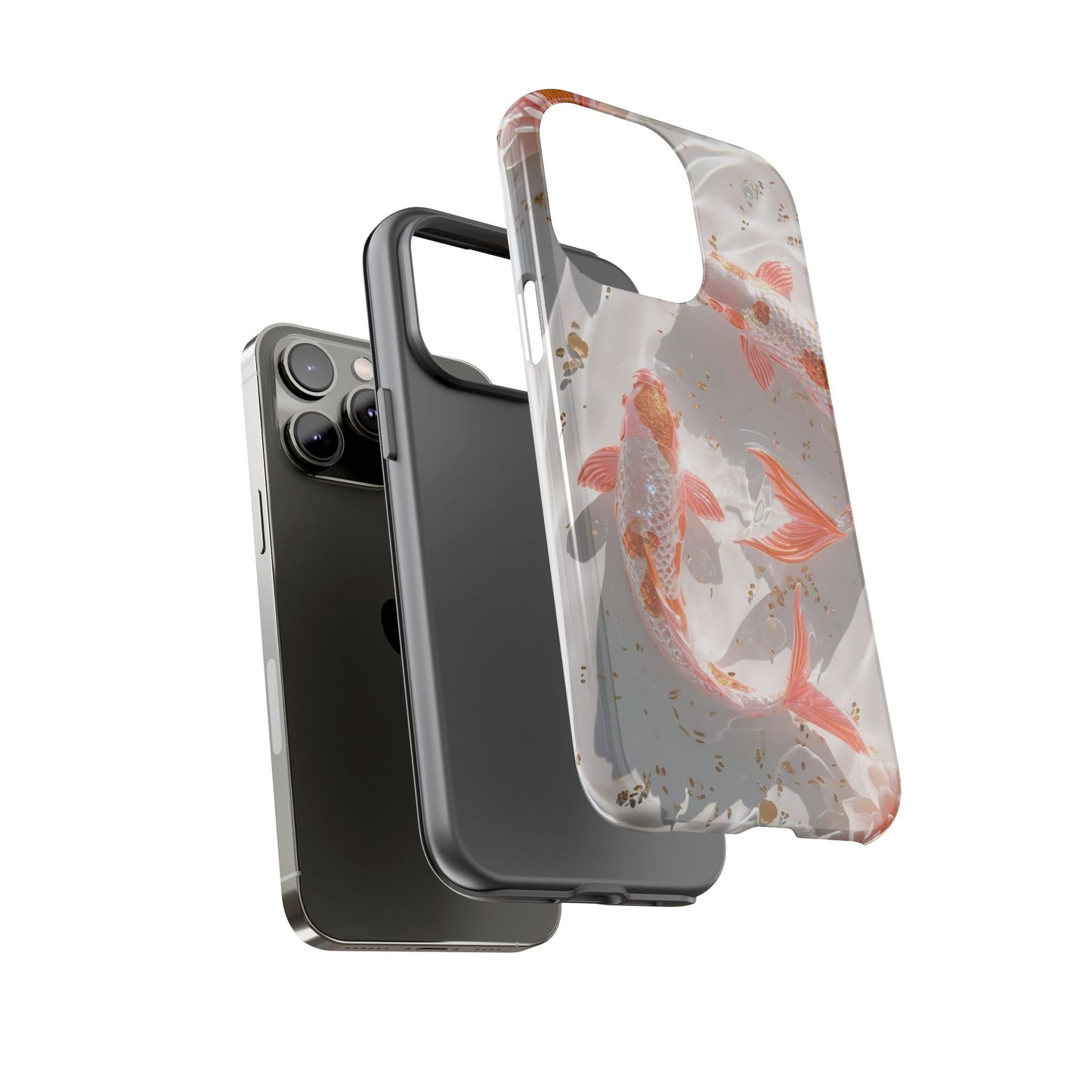 Koi Fish Phone Case "Serene Gold Fleck Watercolor"