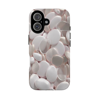 Phone Case – Soft Pink Pebble Pattern Protective Tough Case