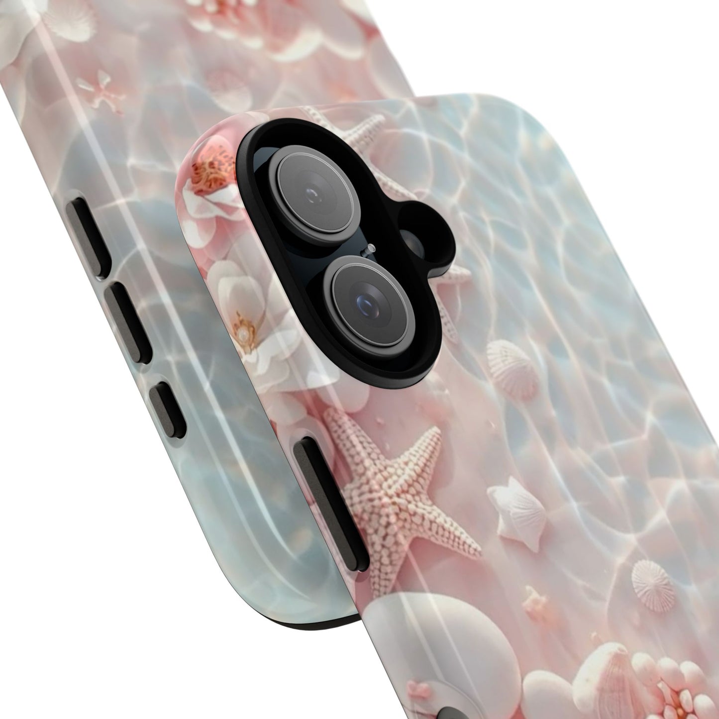 Phone Case — Pink Seashell Starfish Beach Waterproof Design
