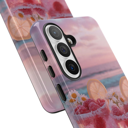 Pink Sunset Cocktail Phone Case — Beach Drink Protective Cover