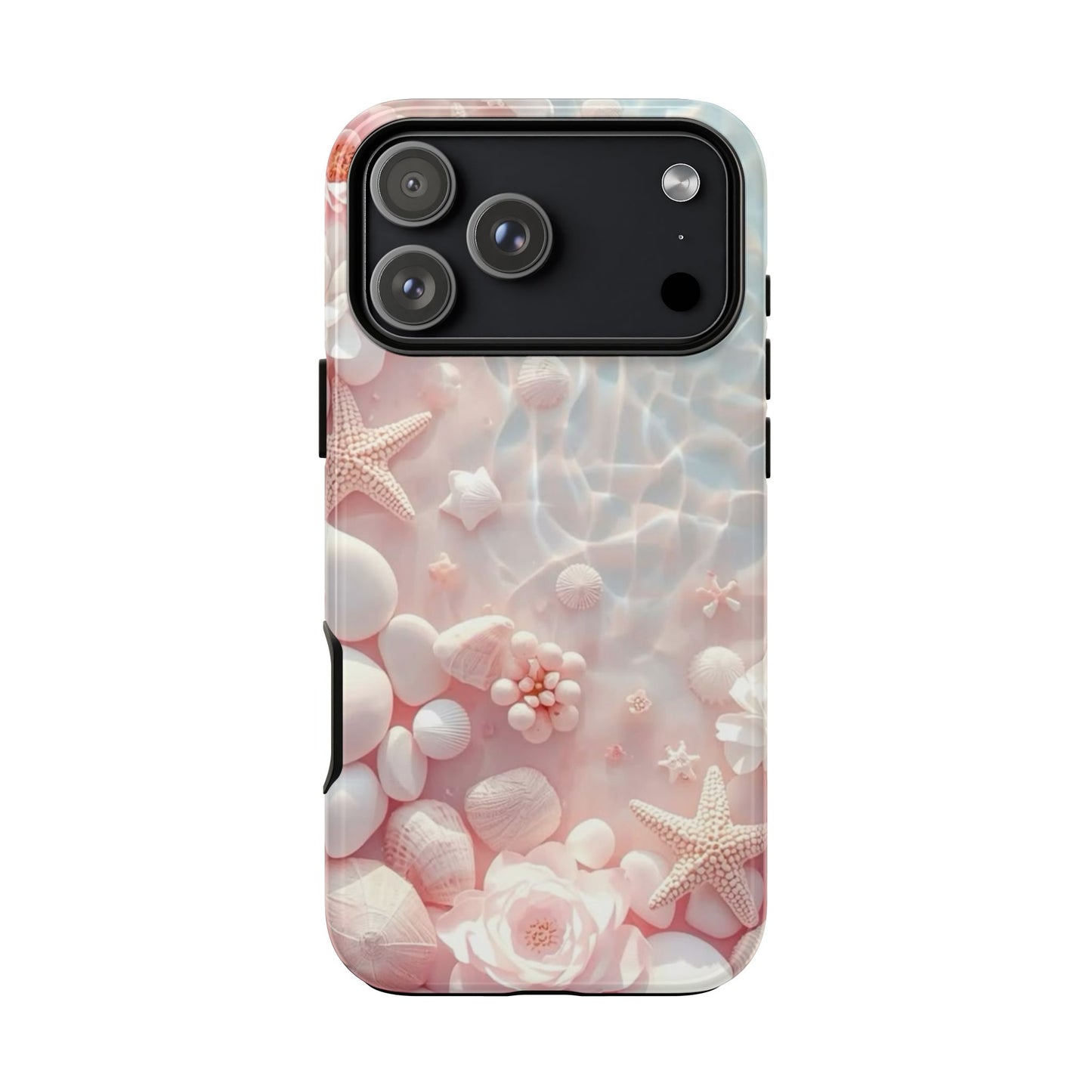 Phone Case — Pink Seashell Starfish Beach Waterproof Design