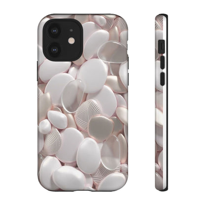 Phone Case – Soft Pink Pebble Pattern Protective Tough Case