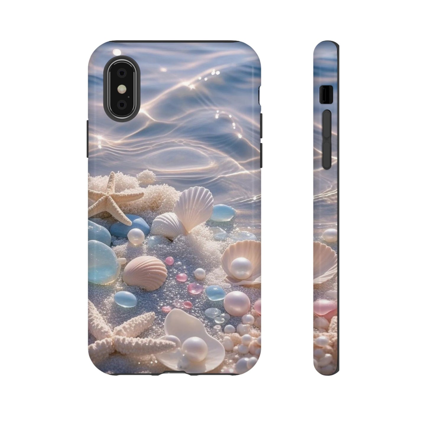 Seashell Pearl Phone Case — Pastel Beach Protective Tough Case