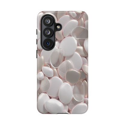 Phone Case – Soft Pink Pebble Pattern Protective Tough Case