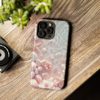 Phone Case — Pink Seashell Starfish Beach Waterproof Design