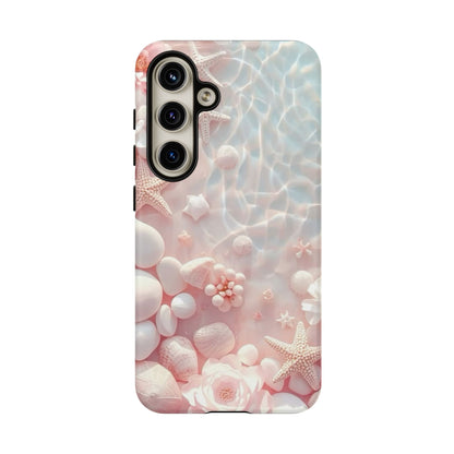 Phone Case — Pink Seashell Starfish Beach Waterproof Design