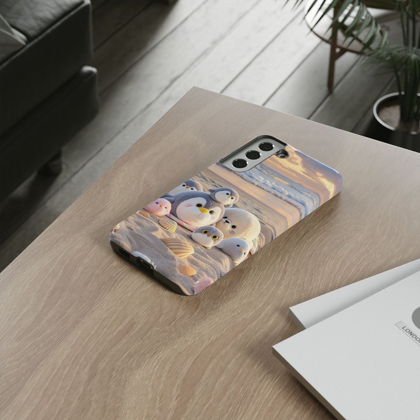 Cute Beach Penguin Phone Case "Kawaii Seaside Animal"