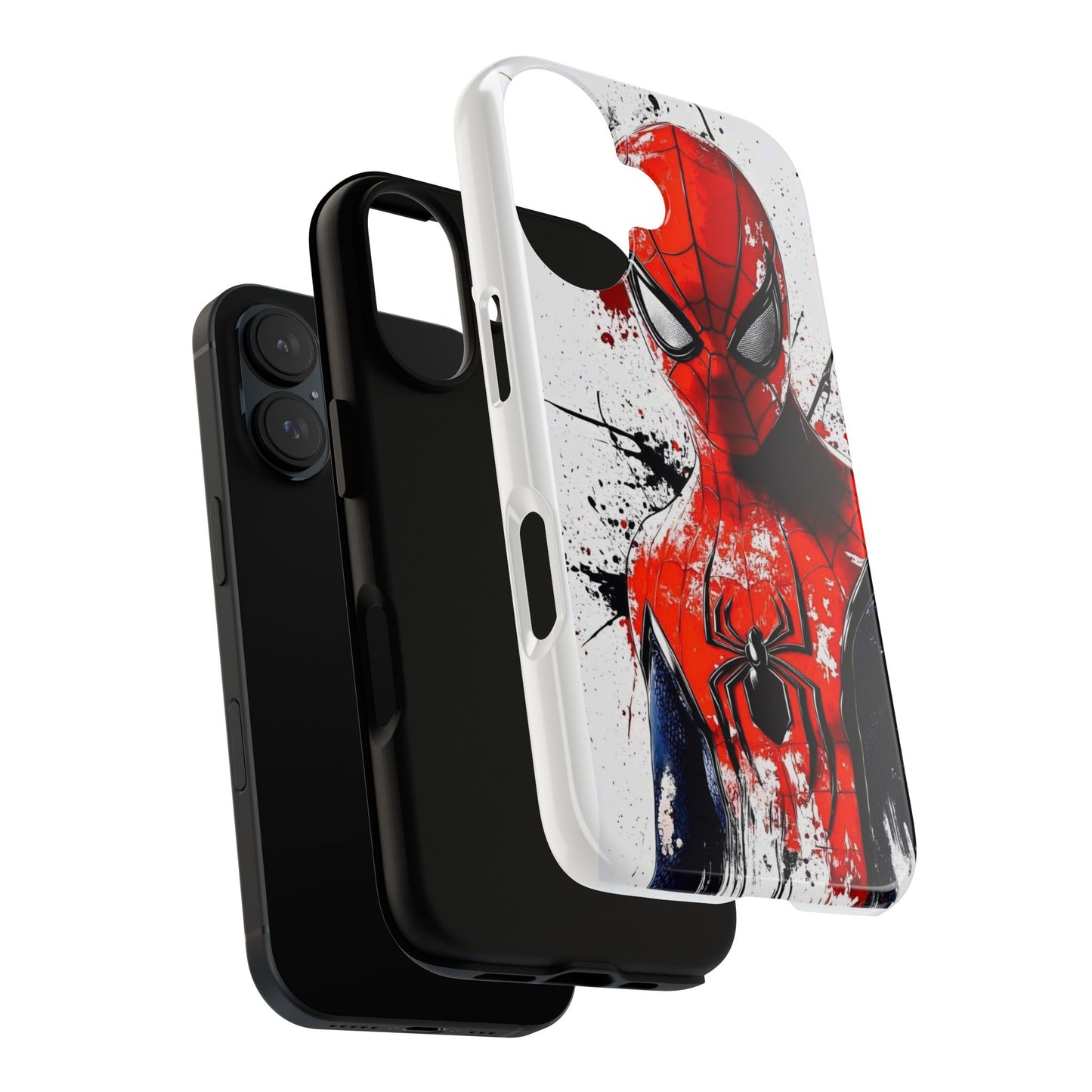 Spider Hero Phone Case — Red Splatter Superhero iPhone Cover