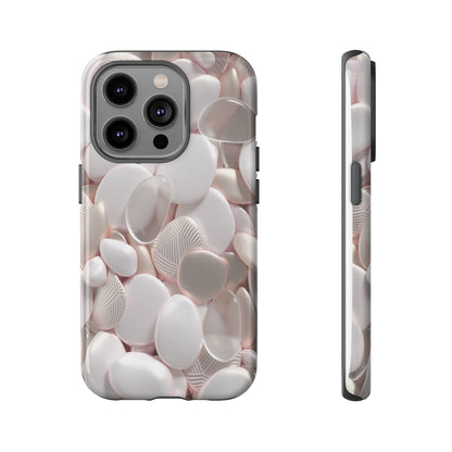 Phone Case – Soft Pink Pebble Pattern Protective Tough Case