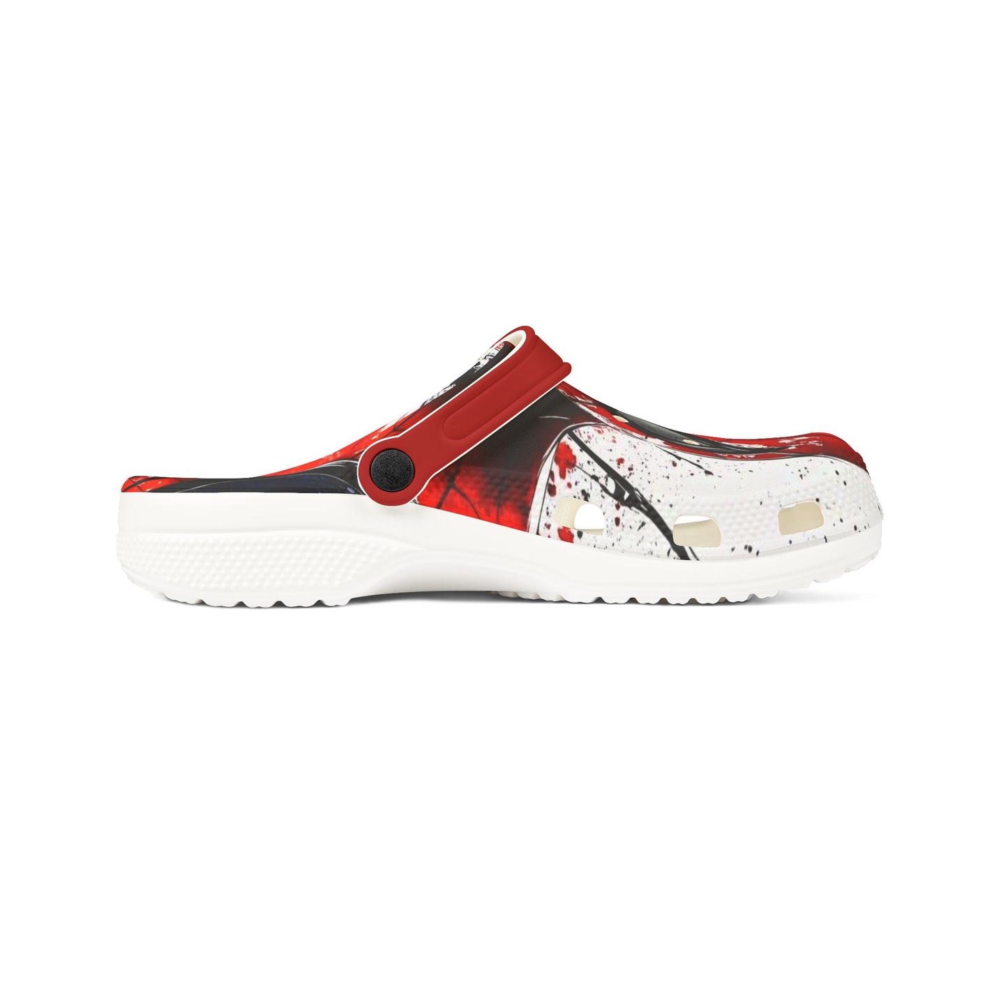 Spider Mask EVA Clogs — Red Comic Face Rubber Shoes (AOP)
