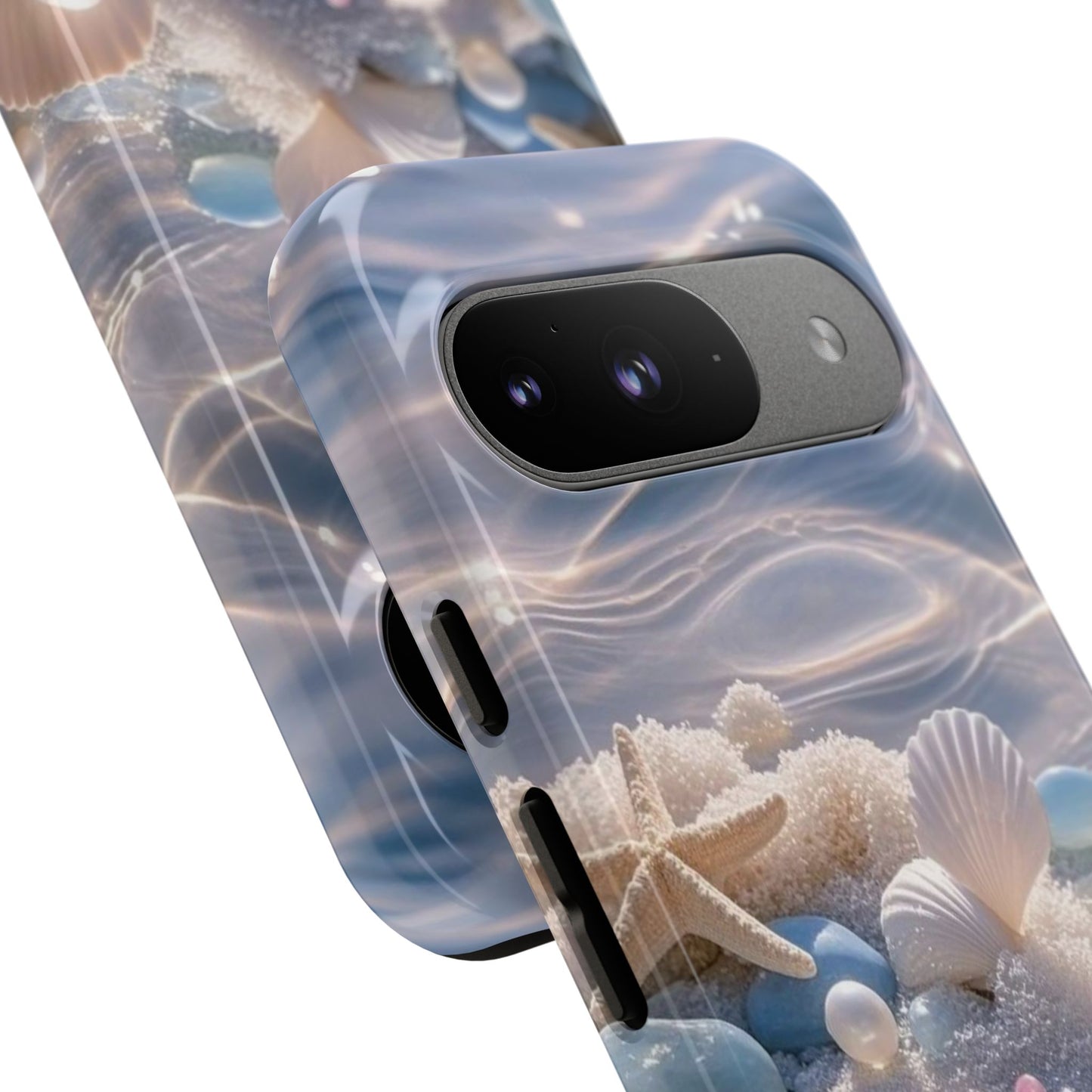 Seashell Pearl Phone Case — Pastel Beach Protective Tough Case